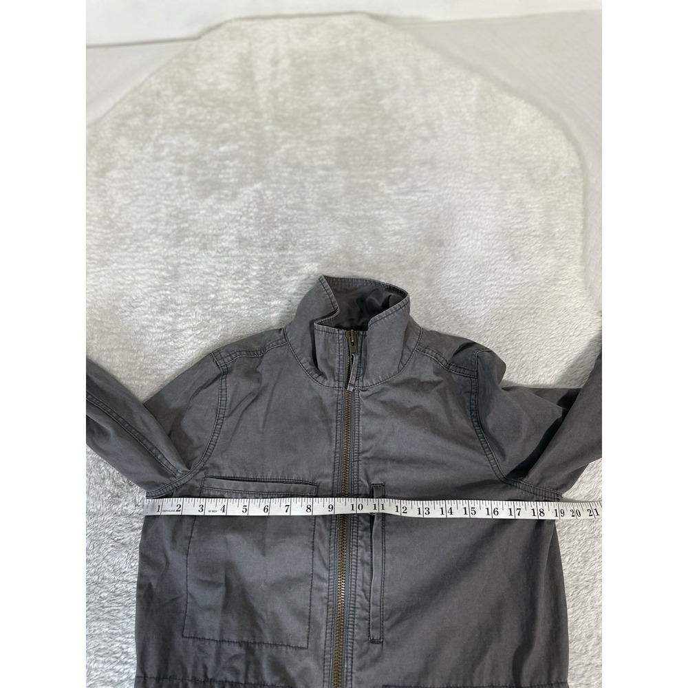 Madewell Jacket Womens Size Medium Gray Fleet Utility High Neck Cinched Waist - Picture 3 of 7